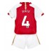 Tanie Strój piłkarski Arsenal Benjamin White #4 Koszulka Podstawowej dla dziecięce 2023-24 Krótkie Rękawy (+ szorty)